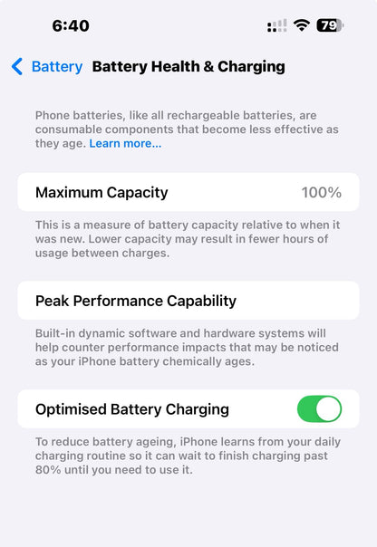 Original iPhone Battery Replacement – 100% Health, No Error Message, Genuine & Reliable